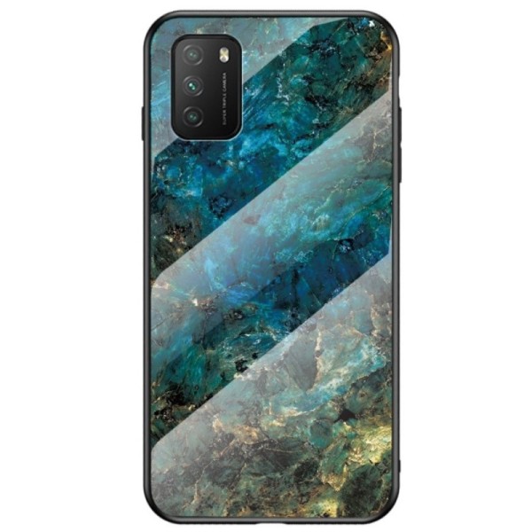 „Marble“ твердый силиконовый (TPU) чехол - синий (Redmi 9T 5G)