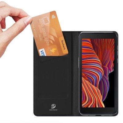 „Dux Ducis“ Skin серии Samsung Galaxy Xcover 5 (G525) чёрный кожаный чехол-книжка | Vacins.lv