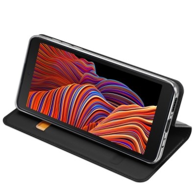 „Dux Ducis“ Skin серии Samsung Galaxy Xcover 5 (G525) чёрный кожаный чехол-книжка | Vacins.lv