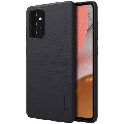 Samsung Galaxy A72 5G (A726B) „Nillkin“ Frosted Shield чёрный пластиковый чехол | Vacins.lv