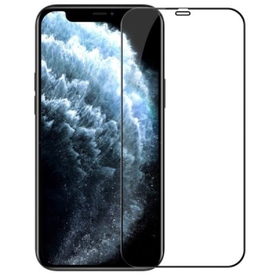 Apple iPhone 12 (12 Pro) Nillkin CP Tempered Glass melns ekrāna aizsargstikls | Vacins.lv