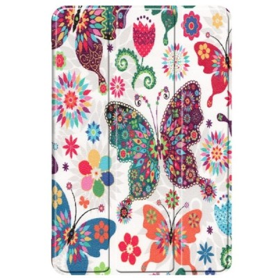Apple iPad mini 4 (iPad mini 2019) „Butterflies“ открываемый разноцветный кожаный чехол - книжка | Vacins.lv