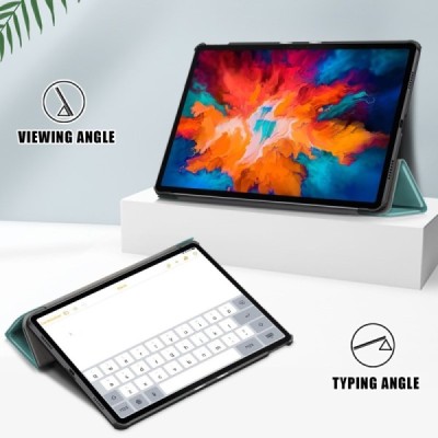 Lenovo Tab P11 Pro 11.5" (J706F) зелёный кожаный чехол-книжка (складной) | Vacins.lv