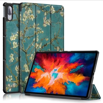 Lenovo Tab P11 Pro 11.5" (J706F) „Sakura“ открываемый разноцветный кожаный чехол - книжка | Vacins.lv