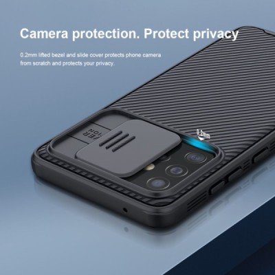 Samsung Galaxy A52 5G (A526B) „Nillkin“ CamShield melns apvalks | vacins.lv