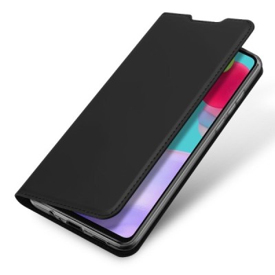 Samsung Galaxy A52 5G (A526B, A525F) Dux Ducis Skin sērijas melns ādas atvērams maciņš | Vacins.lv