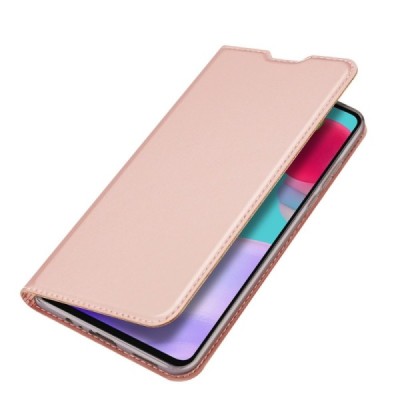 Samsung Galaxy A52 5G (A526B, A525F) Dux Ducis Skin sērijas rozs ādas atvērams maciņš | Vacins.lv