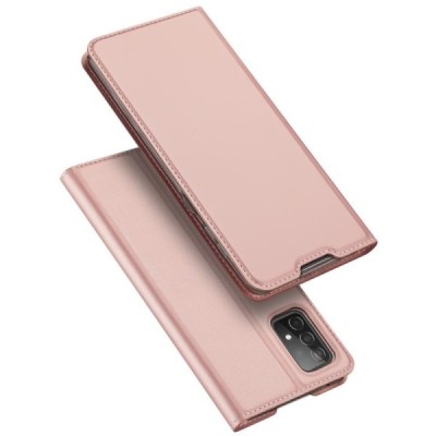 Samsung Galaxy A52 5G (A526B, A525F) Dux Ducis Skin sērijas rozs ādas atvērams maciņš | Vacins.lv