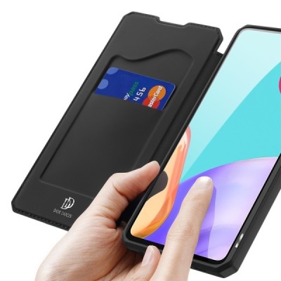 Samsung Galaxy A52 5G (A526B, A525F) Dux Ducis Skin X sērijas melns ādas atvērams maciņš | Vacins.lv