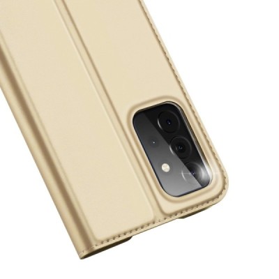 Dux Ducis Skin серии Samsung Galaxy A72 5G (A726B, A725F) золотой кожаный чехол-книжка | Vacins.lv
