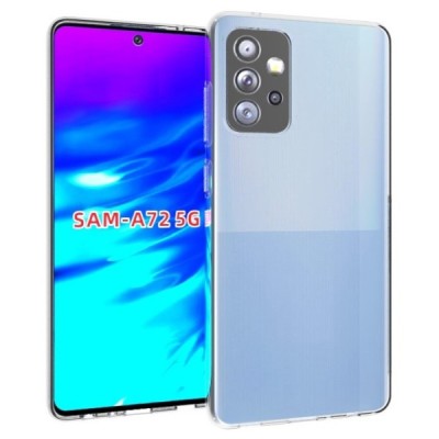 Твердый силиконовый чехол (TPU) для Samsung Galaxy A72 5G (A726B, A725F) - прозрачный | Vacins.lv