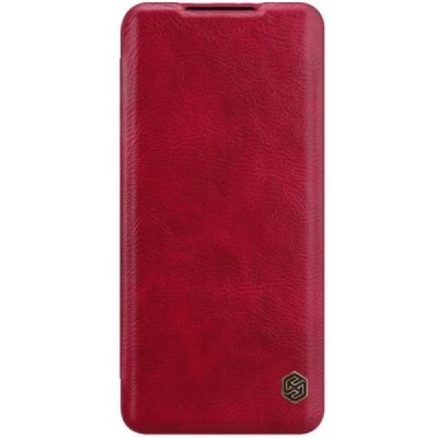 Роскошный красный кожаный чехол Nillkin Qin Series для Xiaomi Mi 11 | Vacins.lv