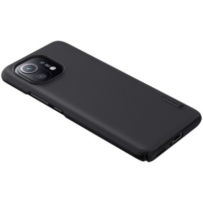 Xiaomi Mi 11 Nillkin Frosted Shield melns plastmasas apvalks | vacins.lv