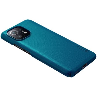 Xiaomi Mi 11 Nillkin Frosted Shield синий пластиковый чехол | Vacins.lv