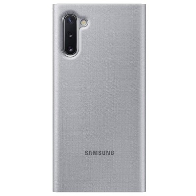 Samsung Galaxy Note 10 (N970F) oficiāls Led View Cover atvērams sudrabs ādas maciņš (maks) | Vacins.lv