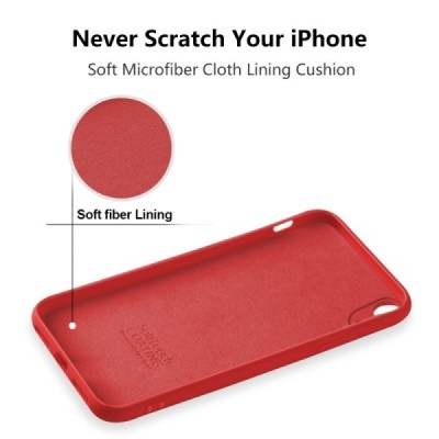 Apple iPhone Xr „X-Level“ Original LSR sarkans cieta silikona apvalks | vacins.lv