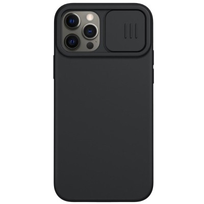 Apple iPhone 12 (12 Pro) „Nillkin“ CamShield MagSafe чёрный чехол с защитой камеры | Vacins.lv
