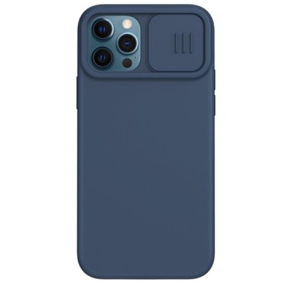 Apple iPhone 12 (12 Pro) „Nillkin“ CamShield MagSafe синий чехол с защитой камеры | Vacins.lv