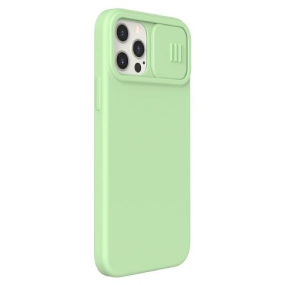 Apple iPhone 12 (12 Pro) „Nillkin“ CamShield MagSafe зелёный чехол с защитой камеры | Vacins.lv