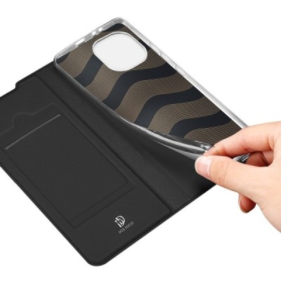 Dux Ducis Skin серии Xiaomi Mi 11 чёрный кожаный чехол-книжка | Vacins.lv