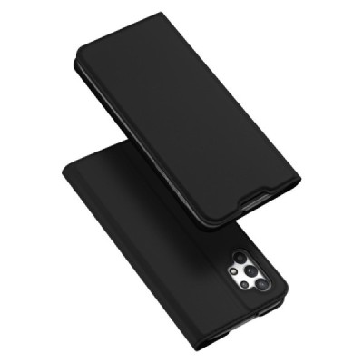 Samsung Galaxy A32 4G (A325F) Dux Ducis Skin sērijas melns ādas atvērams maciņš | Vacins.lv
