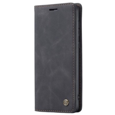Samsung Galaxy A52 5G (A526B, A525F) CaseMe Retro solīds atvēramais ādas melns maciņš - maks | Vacins.lv
