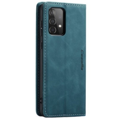 Samsung Galaxy A52 5G (A526B, A525F) CaseMe Retro solīds atvēramais ādas zaļš maciņš - maks | Vacins.lv