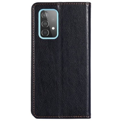 Samsung Galaxy A52 5G (A526B, A525F) Solīds melns ādas atvērams maciņš | Vacins.lv