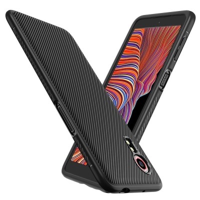 Samsung Galaxy Xcover 5 (G525) cieta silikona (TPU) melns apvalks | vacins.lv