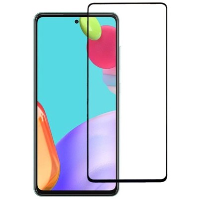 Samsung Galaxy A52 5G (A526B, A525F) „Rurihai“ Tempered Glass melns ekrāna aizsargstikls | Vacins.lv