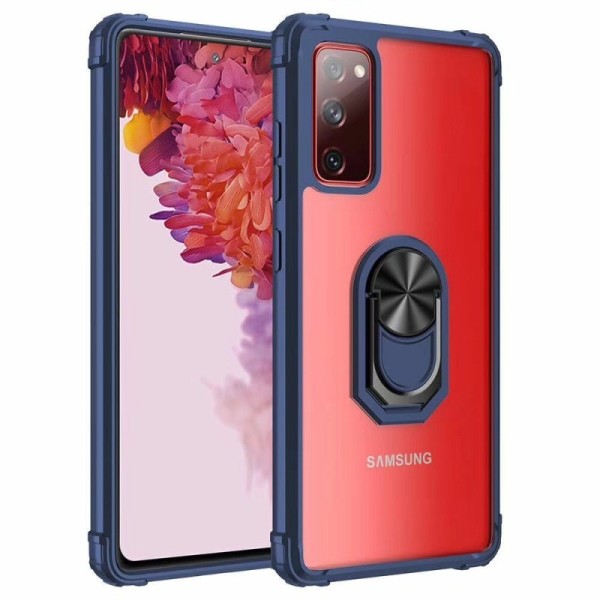 „Fashion“ Kickstand cieta silikona (TPU) apvalks - dzidrs / zils (Galaxy A72)