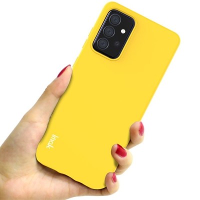 Samsung Galaxy A72 (A726B, A725F) „Imak“ cieta silikona (TPU) dzeltens apvalks | vacins.lv