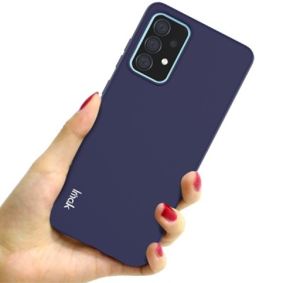 Samsung Galaxy A52 5G (A526B, A525F) „Imak“ cieta silikona (TPU) zils apvalks | vacins.lv