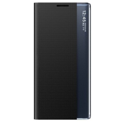 Samsung Galaxy A72 (A726B, A725F) View Line открываемый чёрный кожаный чехол - книжка | Vacins.lv