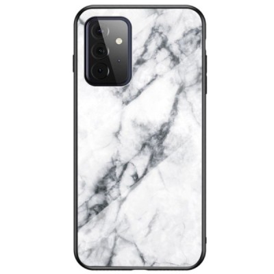 Samsung Galaxy A72 (A726B, A725F) „Marble“ твердый силиконовый чехол TPU белого цвета | Vacins.lv