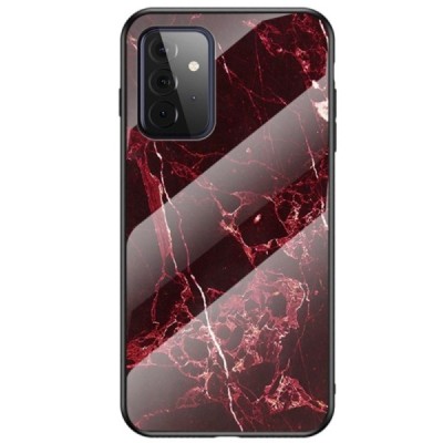 Samsung Galaxy A72 (A726B, A725F) „Marble“ твердый силиконовый чехол TPU красного цвета | Vacins.lv