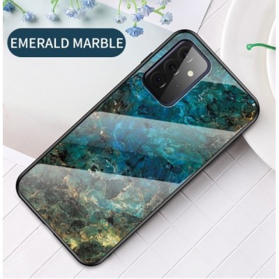 Samsung Galaxy A72 (A726B, A725F) „Marble“ твердый силиконовый чехол TPU синего цвета | Vacins.lv