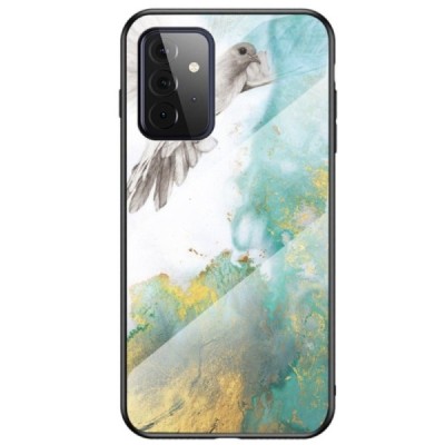 Samsung Galaxy A72 (A726B, A725F) „Marble“ твердый силиконовый чехол TPU зелёного цвета | Vacins.lv