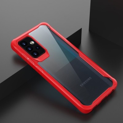 Samsung Galaxy A52 5G (A526B, A525F) Fashion прозрачный твердый силиконовый чехол (TPU) с красной окантовкой | Vacins.lv