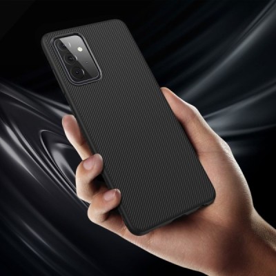 Samsung Galaxy A72 (A726B, A725F) твердый силиконовый чехол (TPU) - чёрный | Vacins.lv
