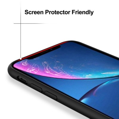 Apple iPhone Xr „X-Level“ Original LSR melns cieta silikona apvalks | vacins.lv