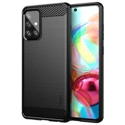Samsung Galaxy A72 (A726B) „Mofi“ твердый силиконовый чехол (TPU) - чёрный | Vacins.lv