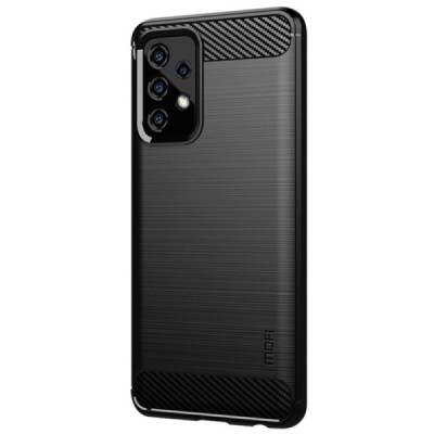 Samsung Galaxy A52 5G (A526B, A525F) „Mofi“ cieta silikona (TPU) melns apvalks | vacins.lv