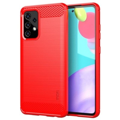 Samsung Galaxy A52 5G (A526B, A525F) „Mofi“ cieta silikona (TPU) sarkans apvalks | vacins.lv