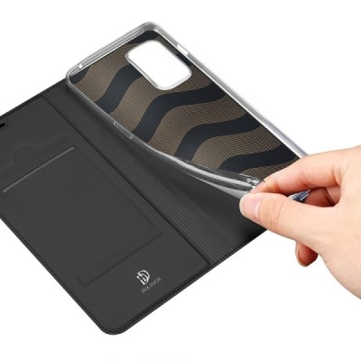 „Dux Ducis“ Skin серии OnePlus 9 Pro чёрный кожаный чехол-книжка | Vacins.lv