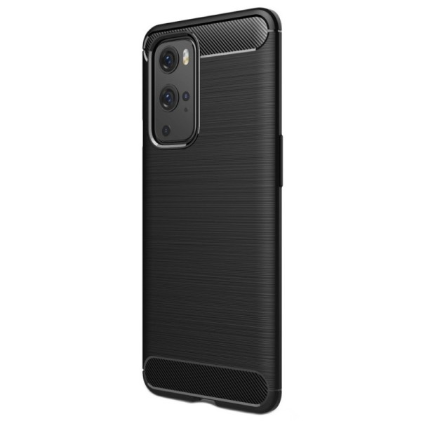 „Carbon“ твердый силиконовый чехол (TPU) - черный (OnePlus 9 Pro)