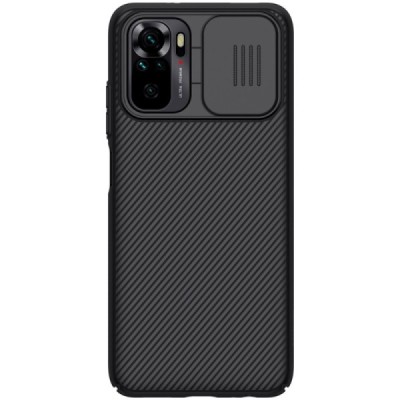 Xiaomi Redmi Note 10 4G (Note 10s, Poco M5s) Nillkin CamShield чёрный чехол, задняя часть с защитой камеры | Vacins.lv