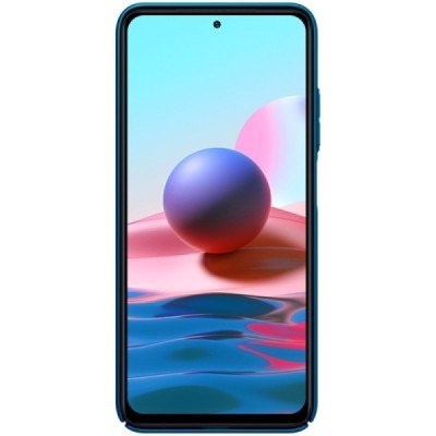 Xiaomi Redmi Note 10 4G (Note 10s, Poco M5s) Nillkin Frosted Shield синий пластиковый чехол | Vacins.lv