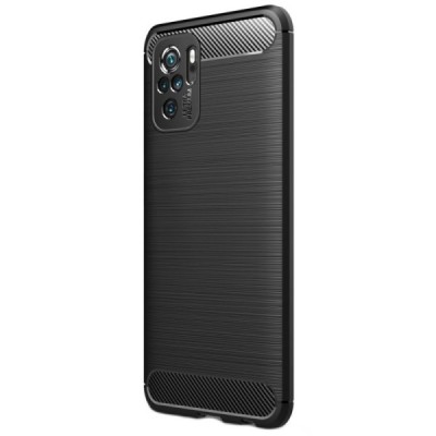 Xiaomi Redmi Note 10S (Note 10 4G, Poco M5s) твердый силиконовый чехол (TPU) - черный | Vacins.lv