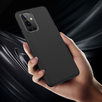 OnePlus 9 Pro твердый силиконовый чехол (TPU) - чёрный | Vacins.lv
